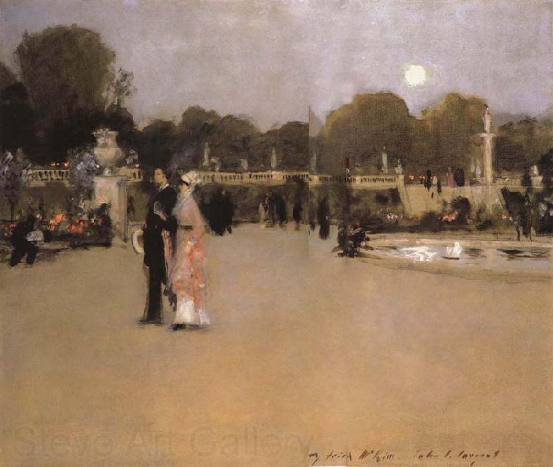 John Singer Sargent The Luxembourg Gardens at Twilight Spain oil painting art